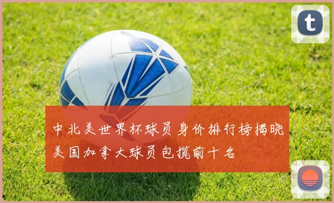 中北美世界杯球员身价排行榜揭晓美国加拿大球员包揽前十名